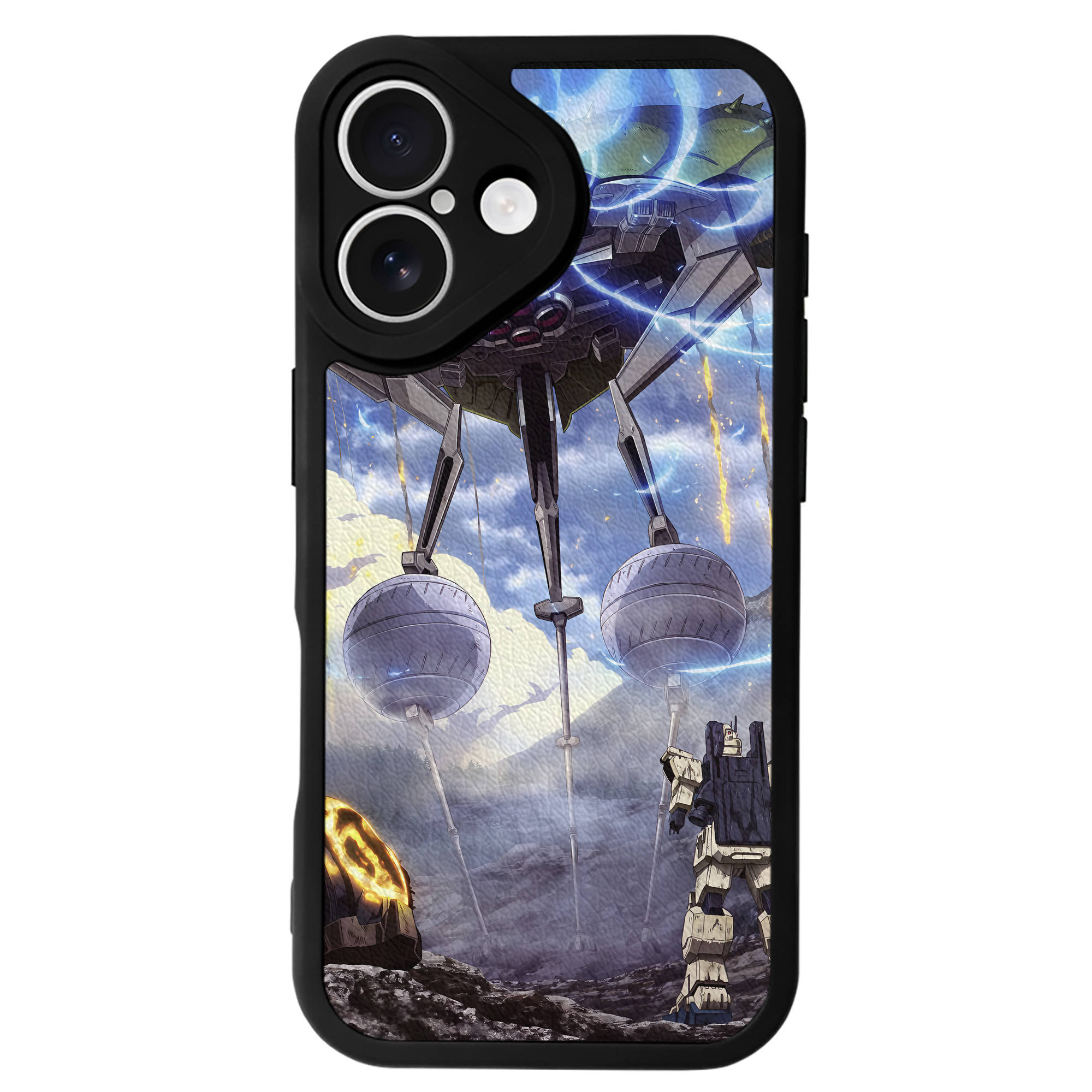 （画像用） 機動戦士ガンダム Mobile Suit Gundam 【iPhone 16シリーズ対応】シリコンスマホケース（レザー調） 材質：シリコン